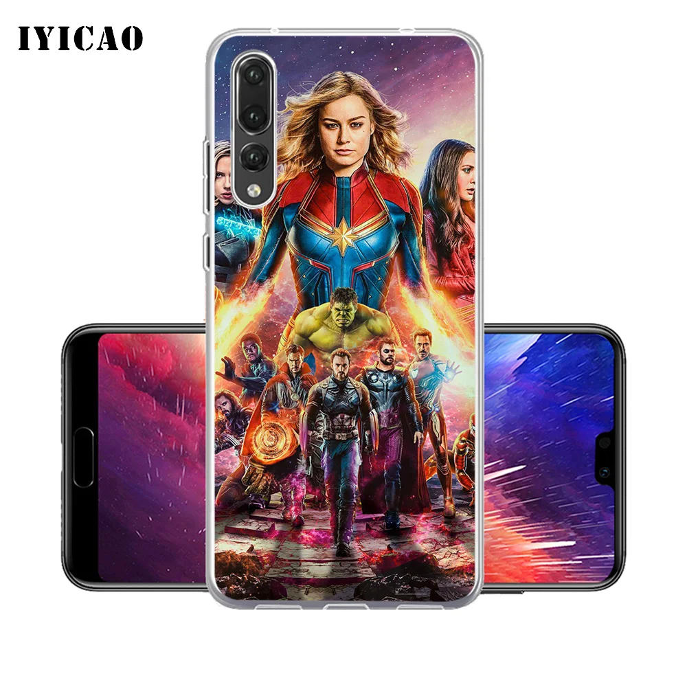 Мягкий силиконовый чехол для телефона IYICAO Avengers Endgame movie Huawei P30 P20 Pro P10 P9 P8 Lite P Smart