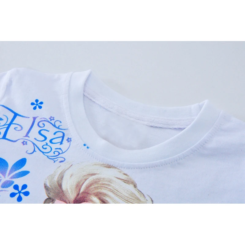 Girl Lace Dress Cartoon Elsa Cosplay Kids Clothes Outfits New Summer Brand Letter Children Princess Dresses Baby Girls Clothing | Детская