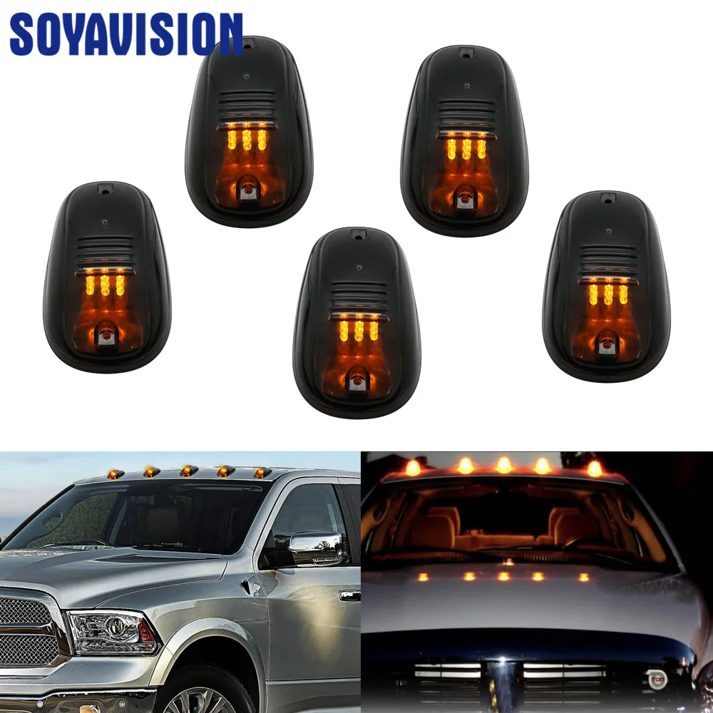 Новые продукты 5 шт янтарно белые фары на крышу автомобиля для Jeep Truck SUV Ford F150 Dodge | Отзывы и видеообзор