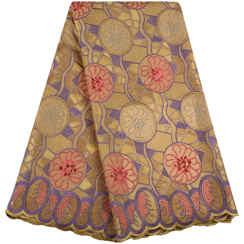 Золотая африканская кружевная ткань 2019 в нигерийском стиле хлопок кружево с