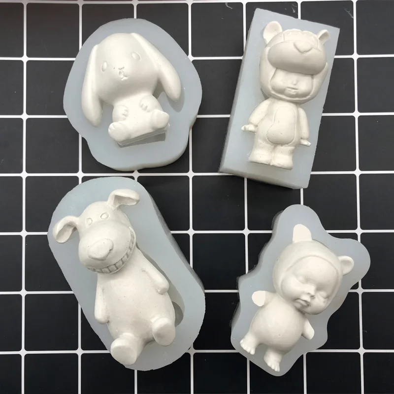 Silicone Bear Series Mold by Aouke for DIY Fondant, Mousse Cake, Chocolate, and Fudge Making image 2
