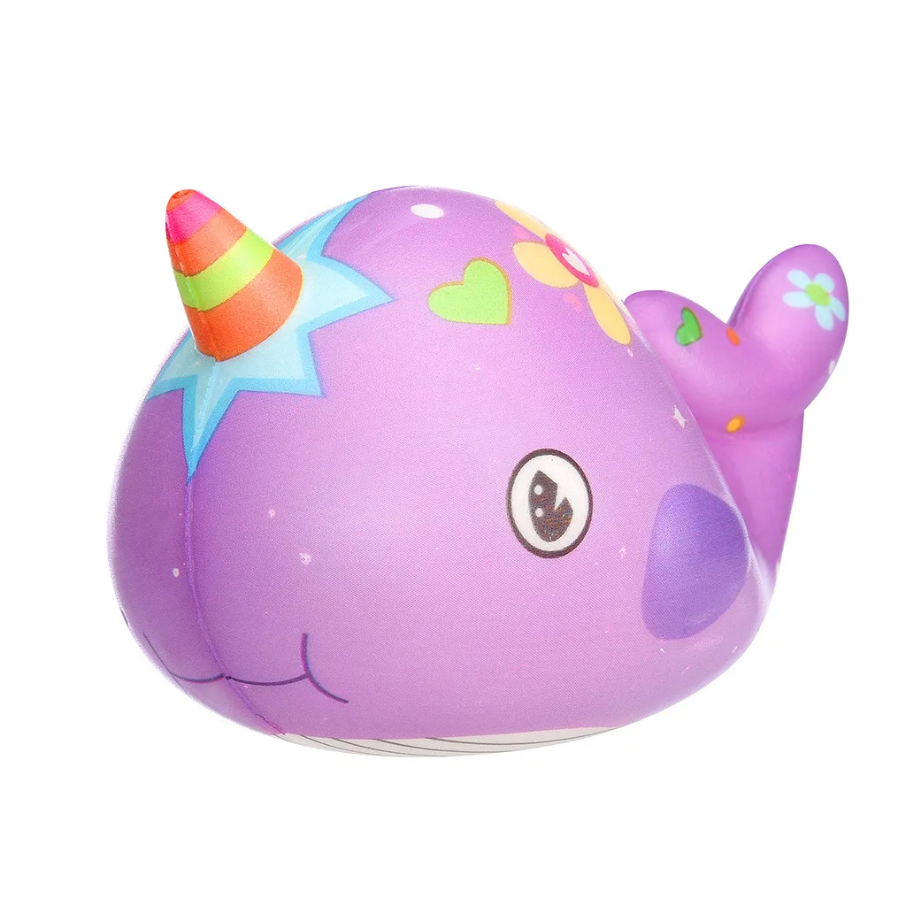 Радуга Нарвал игрушка-давилка Kawaii Нарвал медленно поднимающийся крем ароматизированные игрушки для снятия стресса подарки для детей A517