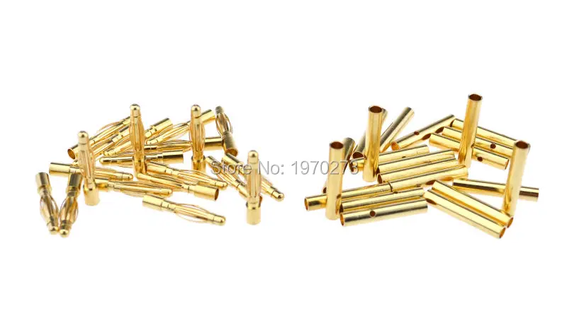 5 пар 10 20 2 0 мм Золотая пуля разъем типа банан для ESC Lipo RC батареи|plug adapter|connector