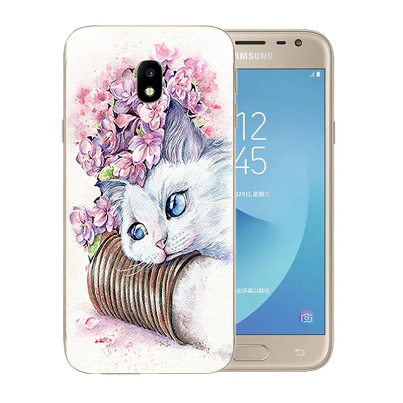 Чехлы для телефонов чехлы Samsung J3 2017 силиконовая задняя крышка J330F мягкий ТПУ с 3D
