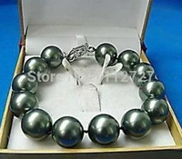 big 14 mm black sea in the shape of a shell pearl bracelet beads for women fashionable jewelry making design natural stone 8