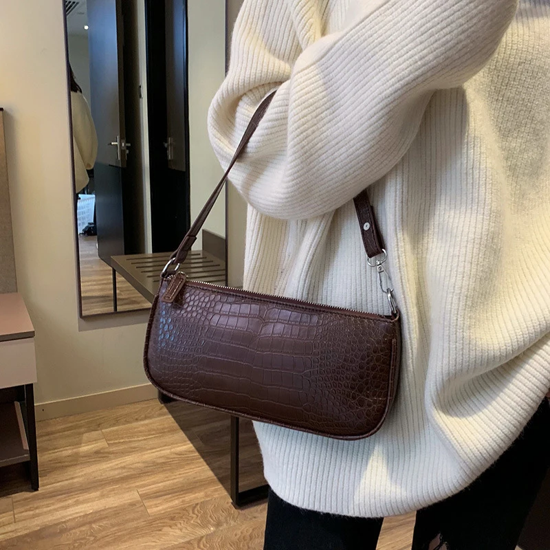 

Casual Bags for Women 2019 Luxury Handbags Women Bags Designer Alligator Pattern Leather Shoulder Messenger Bag Women Purse