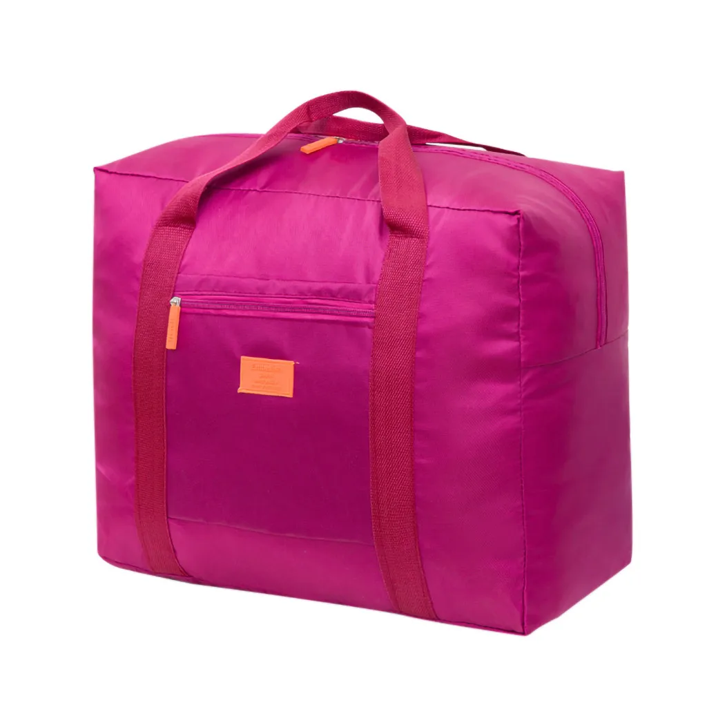 Hot Pink Компактный подвесной светильник, сумка для хранения вещей, складная переносная посылка 45x34x20 см, водонепроницаемые нейлоновые сумки - Цвет: Hot Pink