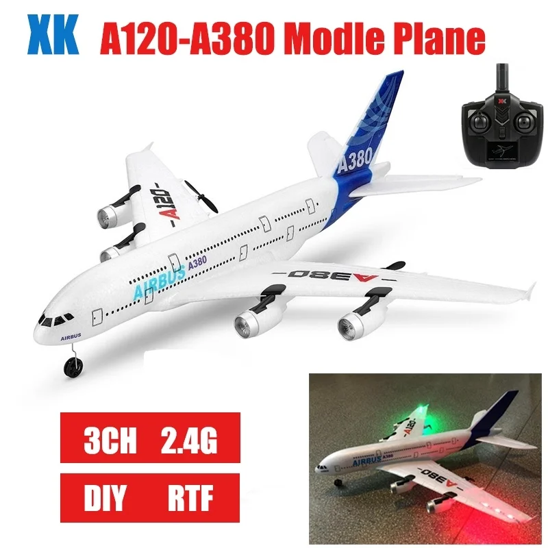 3Ch DIY RC Самолет из пеноматериала A380 самолет 2 4G фиксированное крыло наружные
