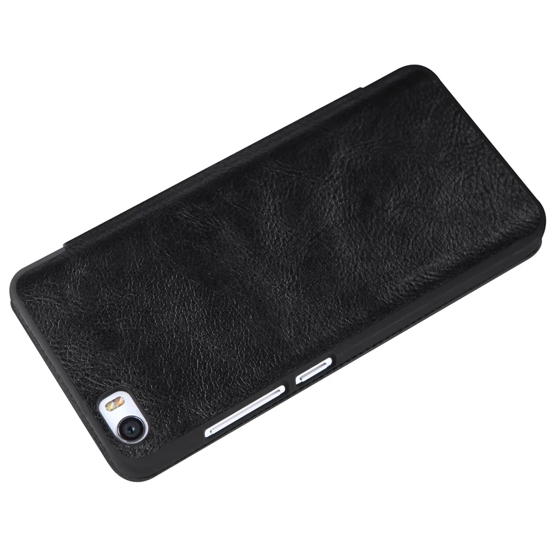 Для Xiaomi M5 Nillkin Black Цвет Qin Series кожаный чехол для защиты флип с Упаковка|case for xiaomi|leather