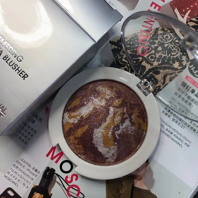 Мерцающие терракотовые Румяна для лица бронзатор Пудра Терракотовая Тени Для