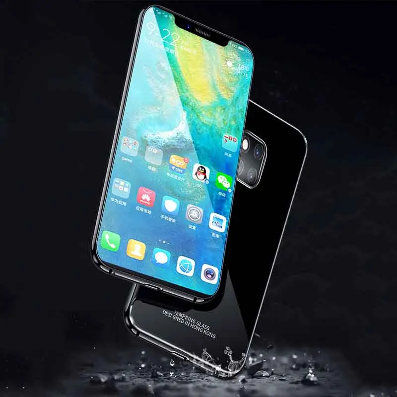 Алюминиевый металлический каркас и закаленное стекло задняя крышка бампер чехол