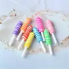8 шт. спиральные радужные полимерные глины кабошоны красота леденец Kawaii Конфеты Flatback для DIY украшения телефона