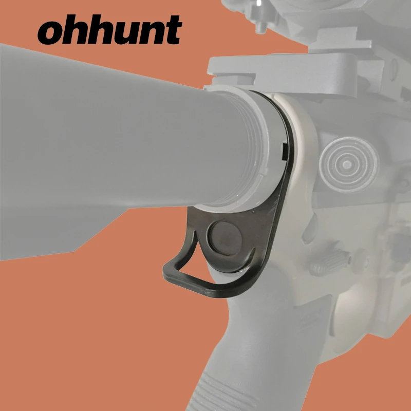 Ohhunt охотничий слинг адаптер Крепление AR15 черный Ambidextrous Концевая пластина слинг адаптер w/большой 180 градусов Петля ремешок для стрельбы