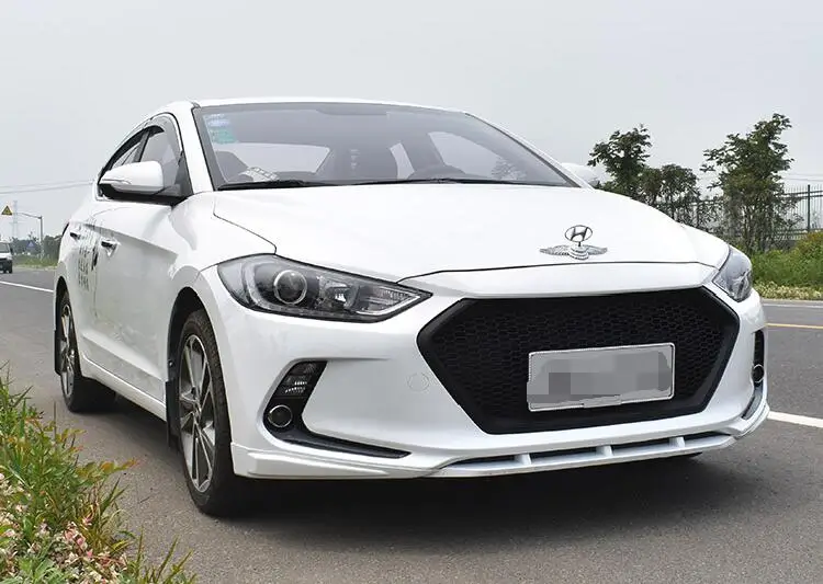 Для hyundai Elantra- гоночные решетки сотовая решетка Передняя гоночная решетка черный передний бампер модифицированная для Elantra