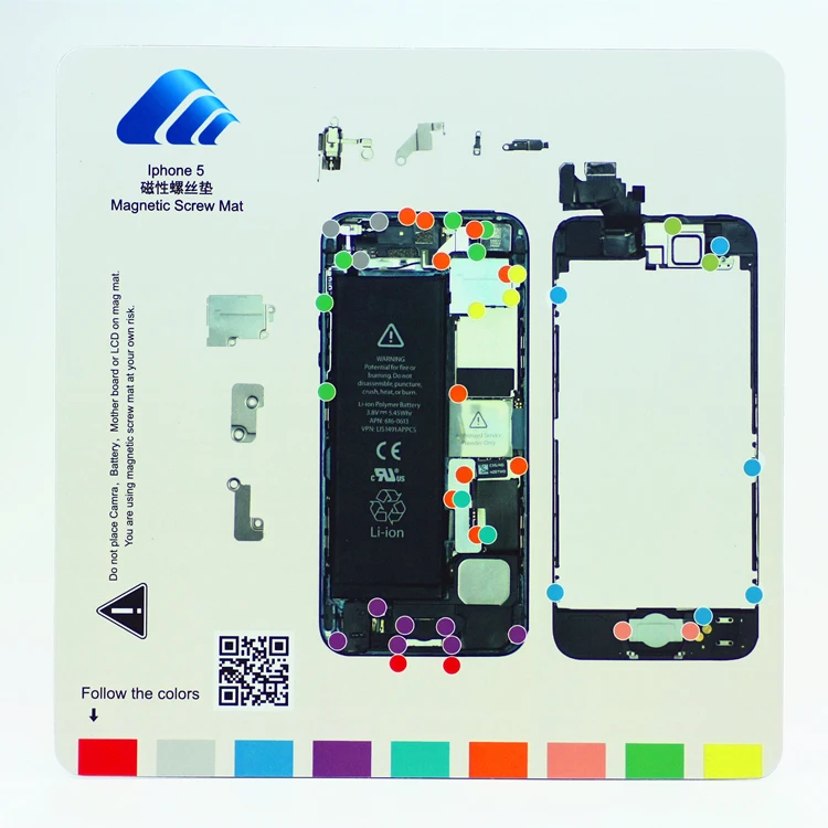 Профессиональный магнитный коврик для работы с винтами iPhone 4 iphone 4S 5 5S 5c 6s 6 Plus