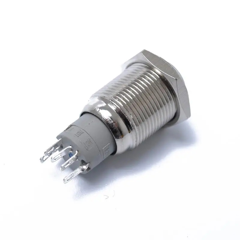 12V 19mm автомобиля сброс кнопка включения Мгновенный Синий светодиодный морской