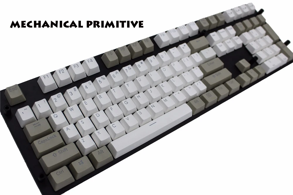 MP PBT 108 клавиши прозрачная подсветка ретро белый и серый OEM высокие Cherry MX