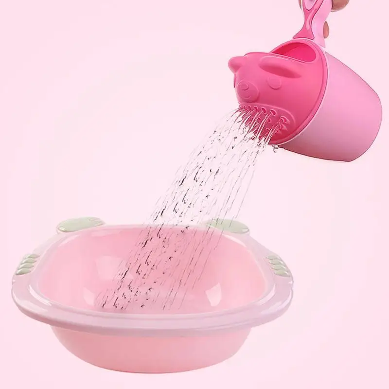 water scoop 1 шт., Мультяшные Детские шампуни для мытья ванны с животными, колпачки для душа для новорожденных детей, детские ложки для душа, детский инструмент для ванны,# YC - Цвет: water scoop