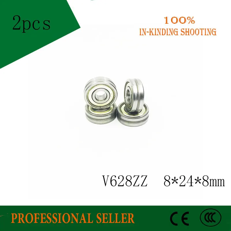 

V628ZZ 628 8 x24 x8 mm V grooved straightener guide wheel bearings 8 * 24 * 8 mm pulley bearings V groove width 1.5mm