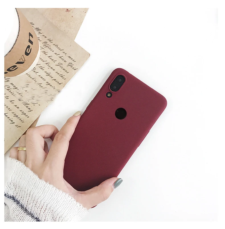 Силиконовый чехол для Xiaomi Redmi Note 5 Pro мягкий однотонный Защитный матовый с линзами
