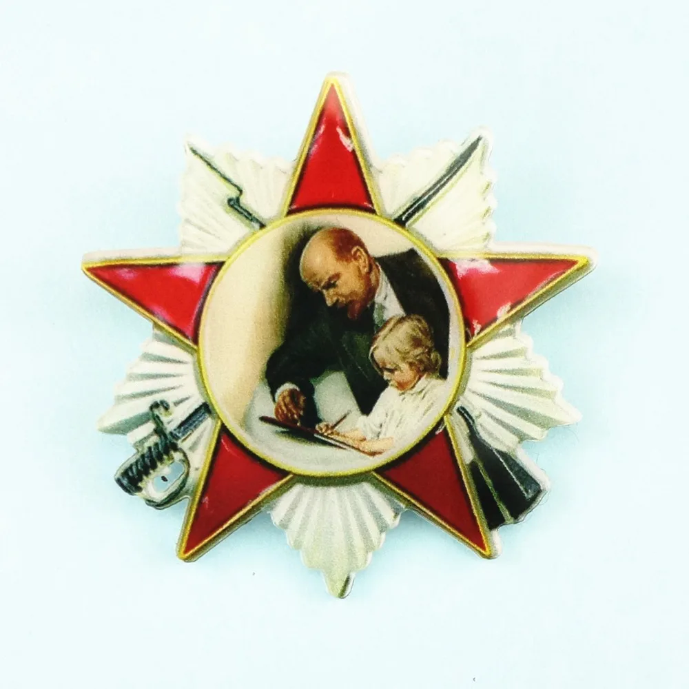 CCCP Ленин акриловый значок Россия творческая Одежда брошь пластик советский
