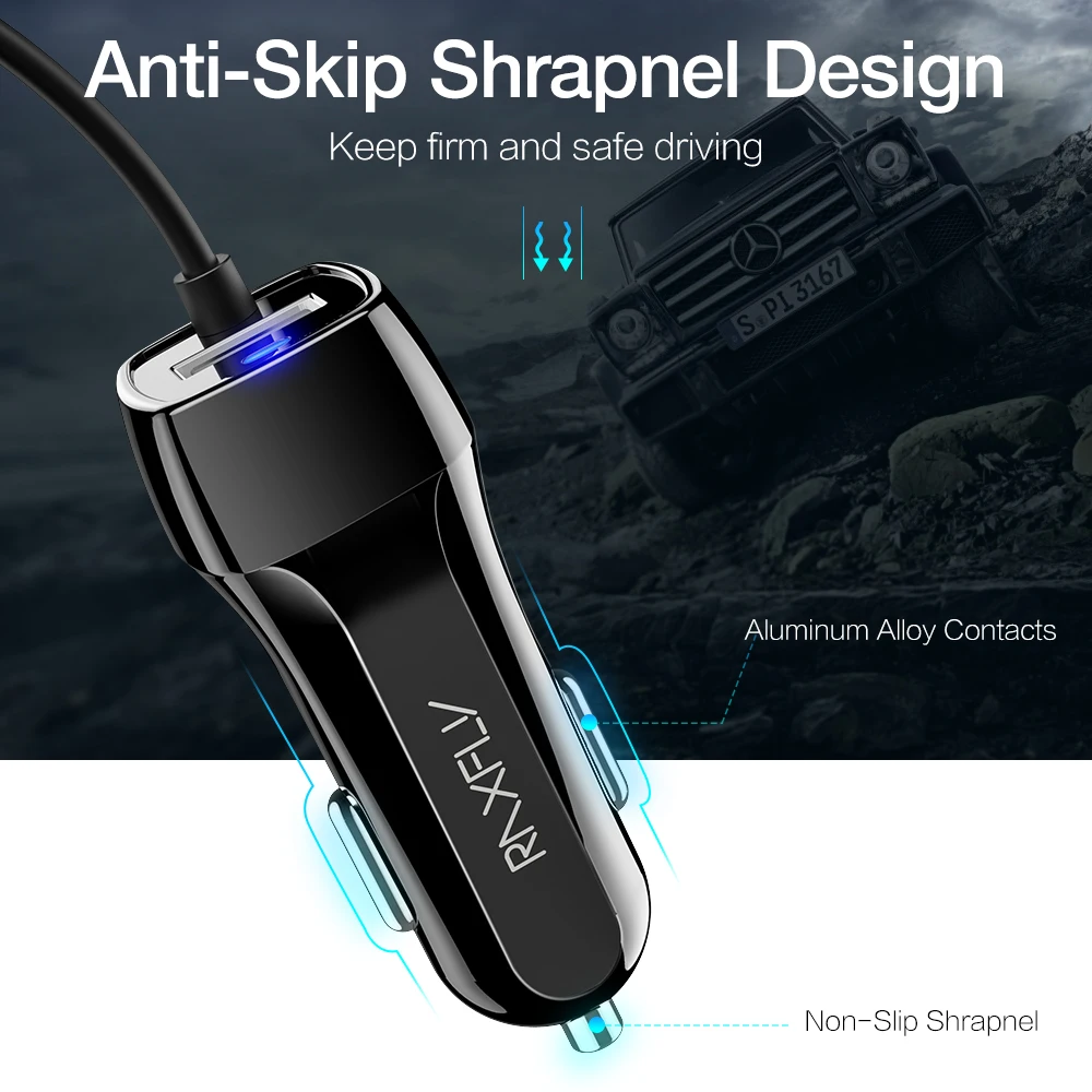 RAXFLY двойной зарядное устройство usb Автомобильное зарядное устройство для iPhone XS Max телефон зарядное устройство адаптер Micro usb type C для samsung Xiaomi Redmi Note 7