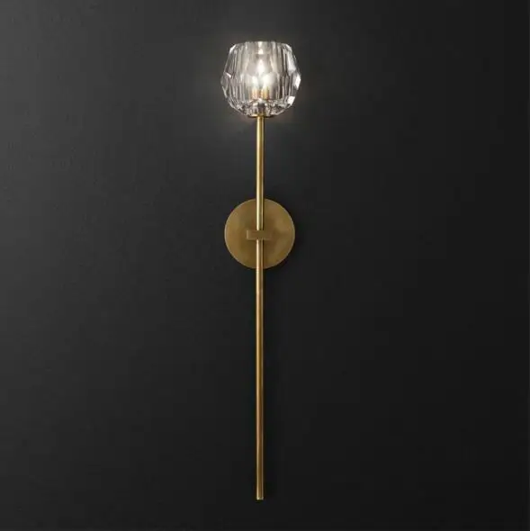 1 light L15 H70cm Американский пост современный RH Лофт Led G9 люстра гостиная медная светодиодная люстра освещение фойе хрустальные абажуры подвесной светильник - Цвет абажура: 1 light L15 H70cm