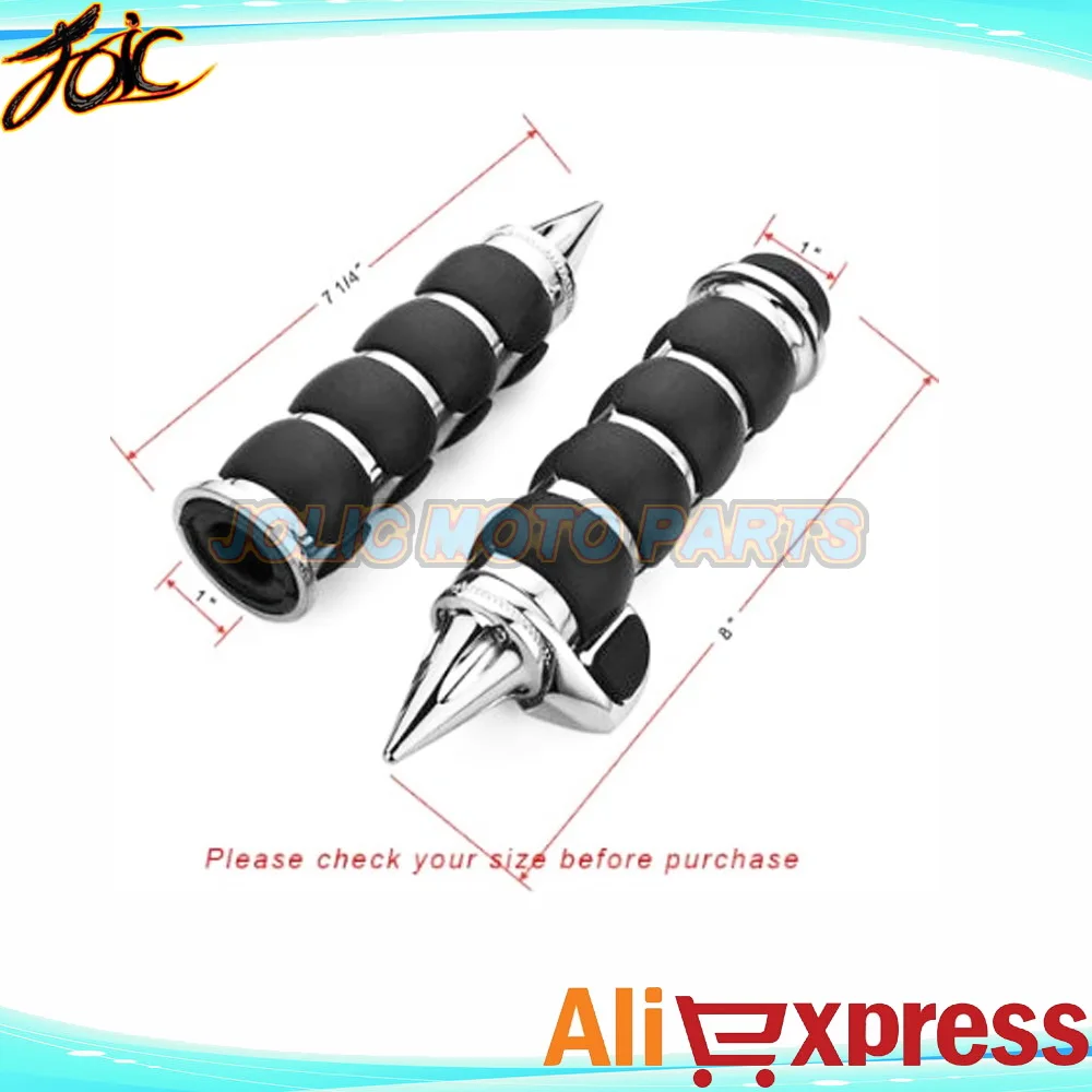 22 мм мотоцикла спайк хром резина руль ручками для хар ~ лей хон да д . а Suzu ги яма га