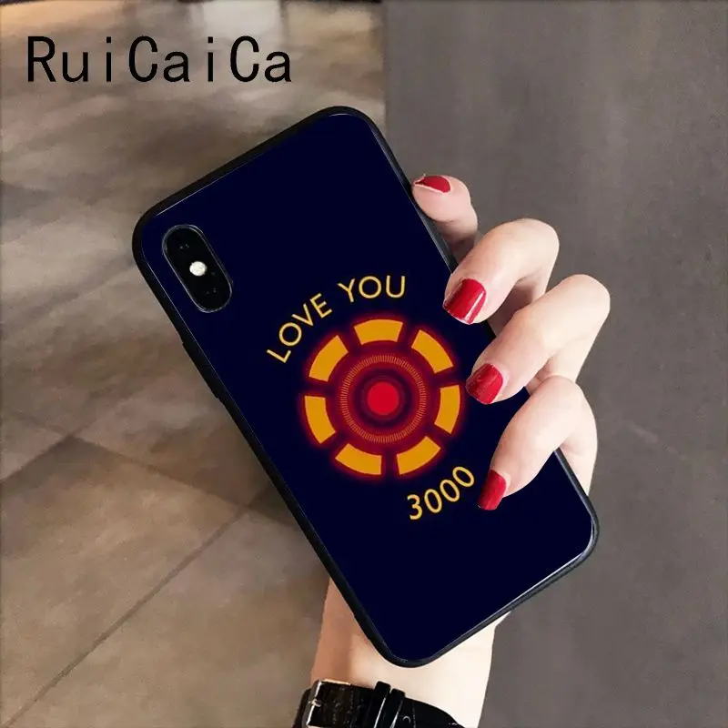 RuiCaiCa Железный человек I love you 3000 Мягкий Силиконовый ТПУ чехол для телефона iPhone 5 5Sx 6