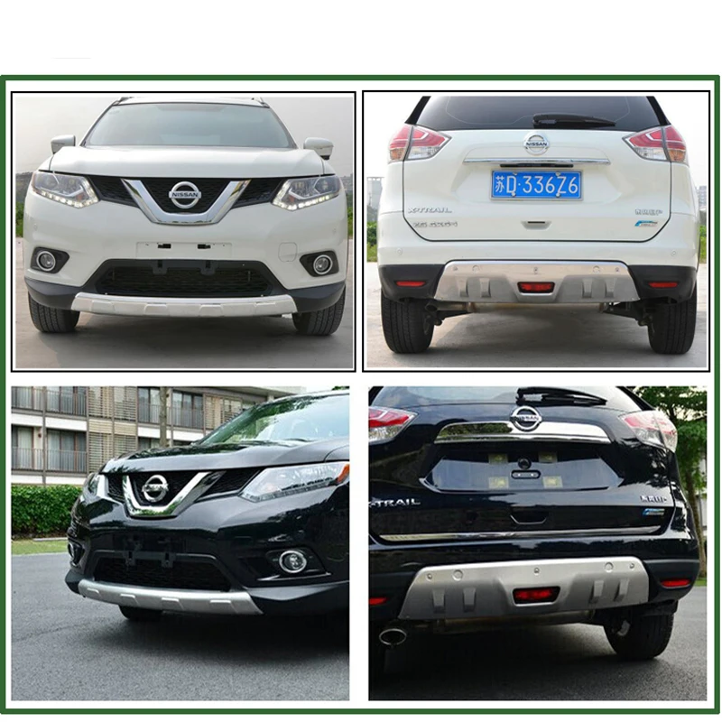 Стайлинг автомобиля для Nissan X TRAIL 2014 2015 защита переднего и заднего бампера из