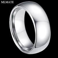 mens womens 8mm high polished comfort fit domed tungsten carbide ring wedding band rings