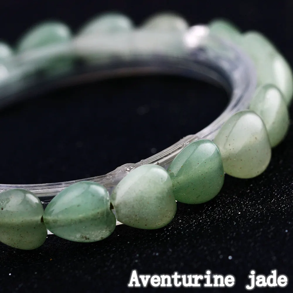 Женский браслет Yumten Aventurine из нефрита 925 пробы с серебряной бабочкой ювелирный