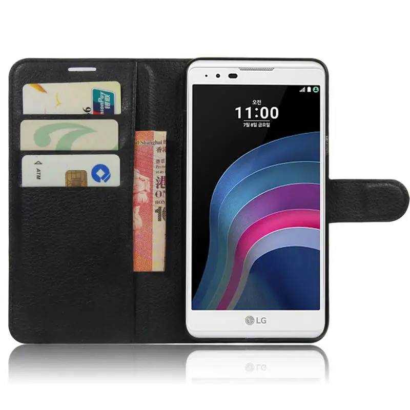 Для LG X Max K240 чехол 5 дюймов Роскошный кошелек искусственная кожа флип для K240H K240F