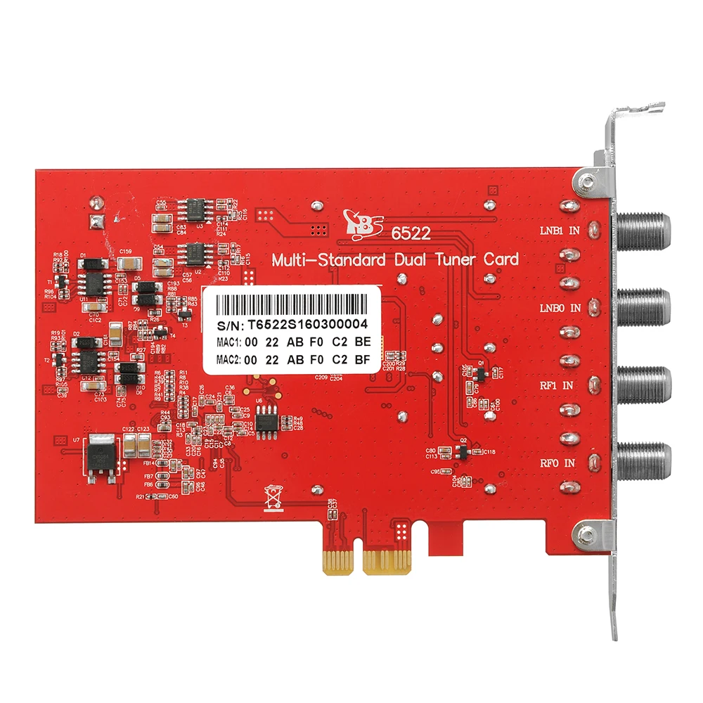 TBS6522 мульти стандартный двойной тюнер pci-e card Поддержка DVB-S2X/S2/S/T2/T/C2/ c/ISDB-T FTA ТВ