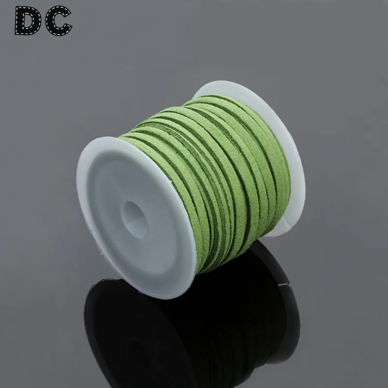 5 ярдов/рулон прямой корейский кожаный шнур из искусственной замши 19 цветов 2 7x1