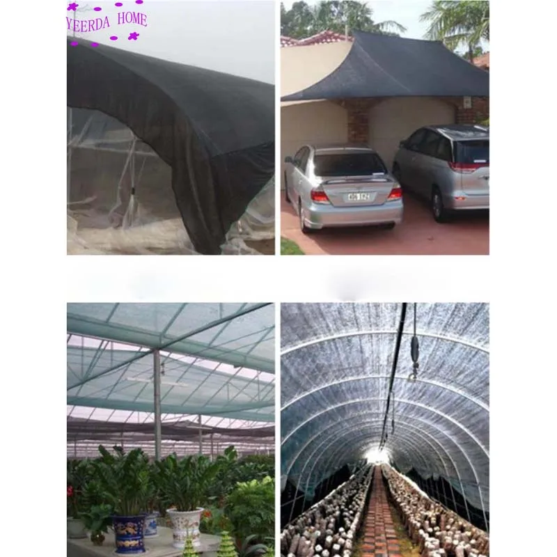 8x3 м черная 60% Солнцезащитная сетка HDPE Анти УФ наружная садовая ткань