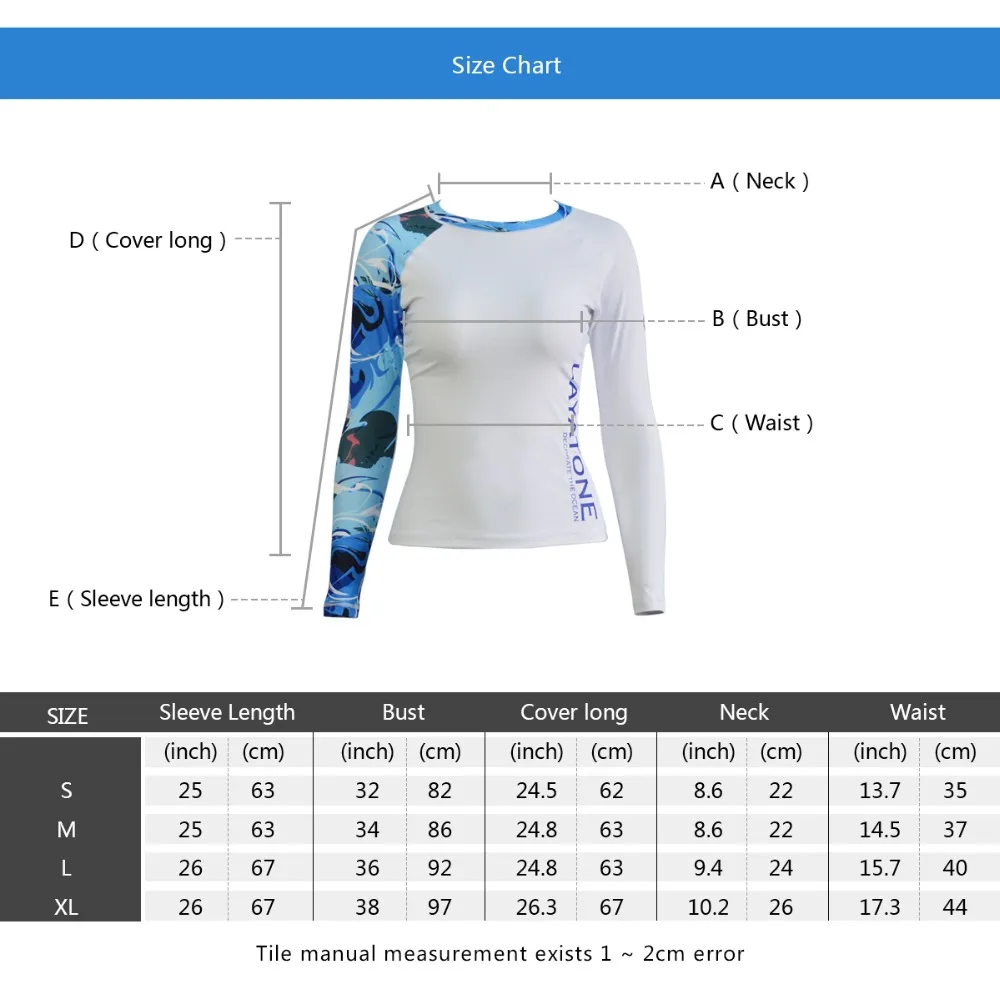 LayaTone Rash Guard Women Long Sleeves Swimwear Swimsuit UV 50+Swimming Surfing Bathing Suit Sport Beach Fitness Gym Yoga Shirts | Спорт и