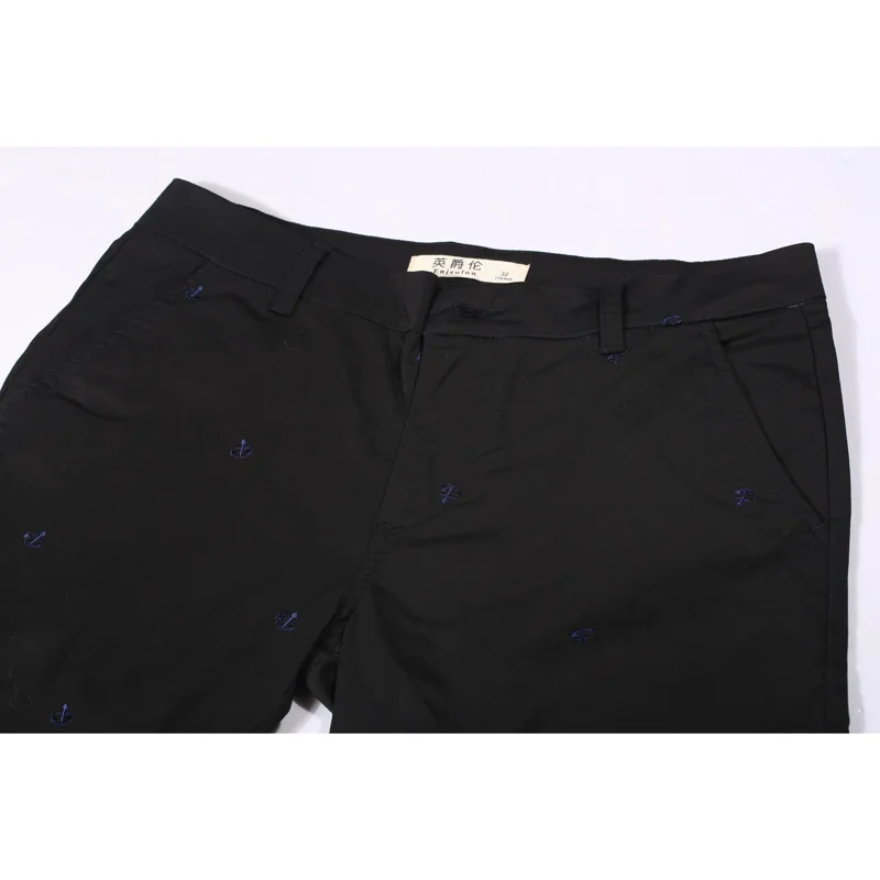 Enjeolon Summer Casual Shorts Men Cotton Sim printing 2 Color Available Knee length High Quality K1039 | Мужская одежда