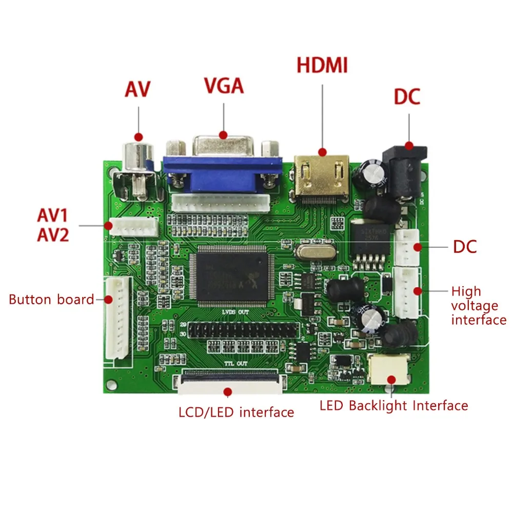 7 ''ЖК дисплей светодиодный сенсорный экран с контроллером драйвер платы AT070TN90