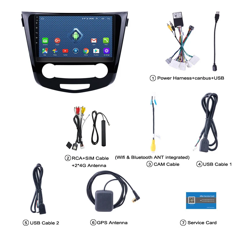 4G Lte все нетком 10,1 дюймов Android 8,0 автомобильный DVD gps для Nissan qashqai X-Trail 2013- навигационная система