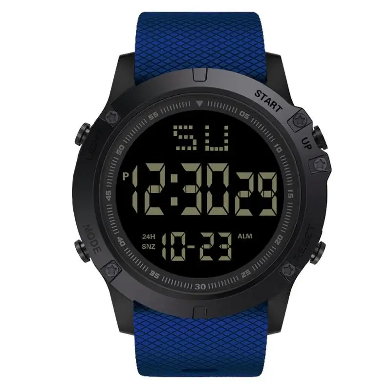 Синий Military Sport Watch Men Top Brand Luxury Electronic LED Digital Wrist Watch Waterproof Male Clock For Man Relogio Masculino - Цвет: Синий
