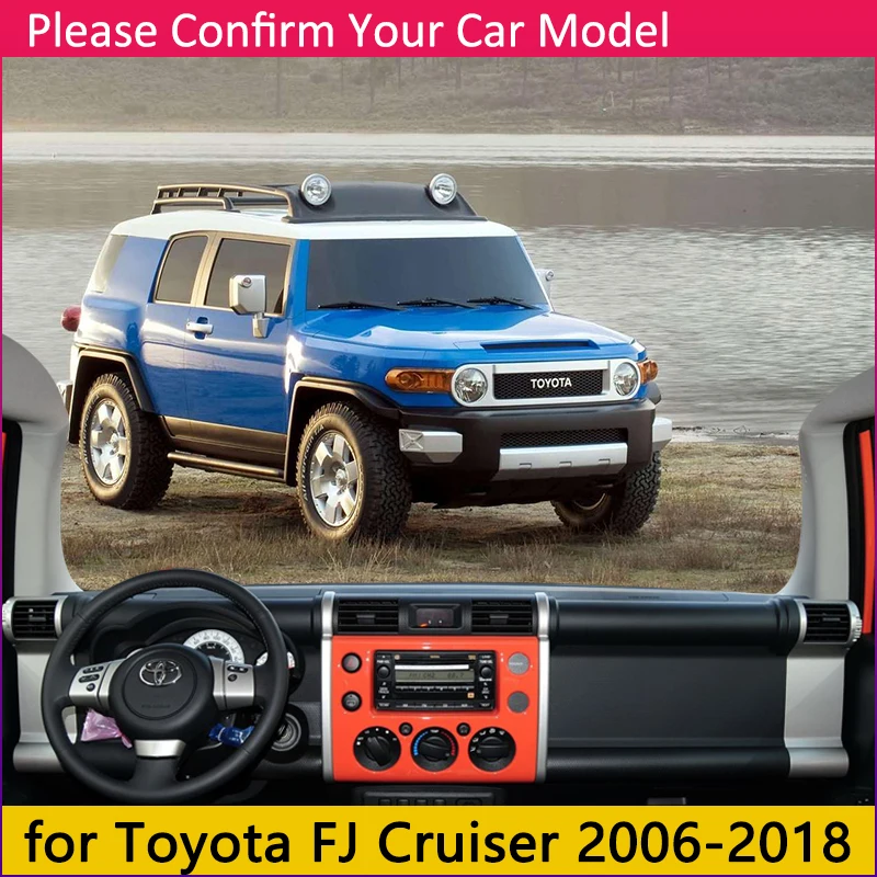 Для Toyota FJ Cruiser 2006 ~ 2018 GSJ10 Противоскользящий коврик на приборную панель Зонт для