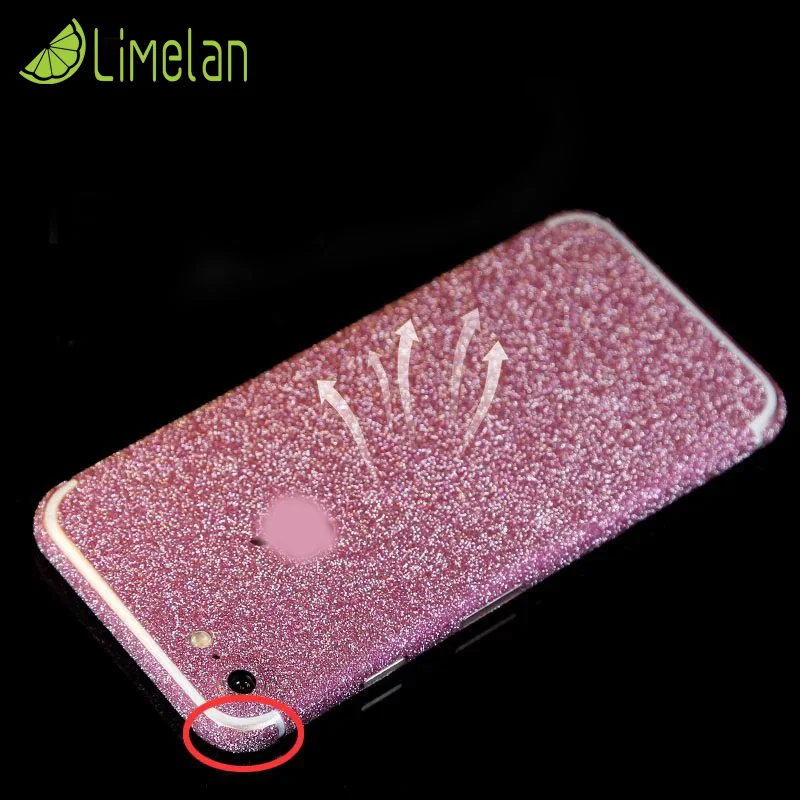 Fashion Luxury Glitter Shiny Full Phone Skin Sticker for iphone 5 5S SE 6 6s Plus 7 7Plus Matte Sparkling Films protector Case |