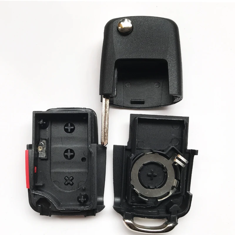 4 кнопки откидной Складной автомобильный брелок для VW Volkswagen Passat B5 B6 Touran Golf 4 5 6 Polo Bora красная кнопка дистанционного ключа крышка