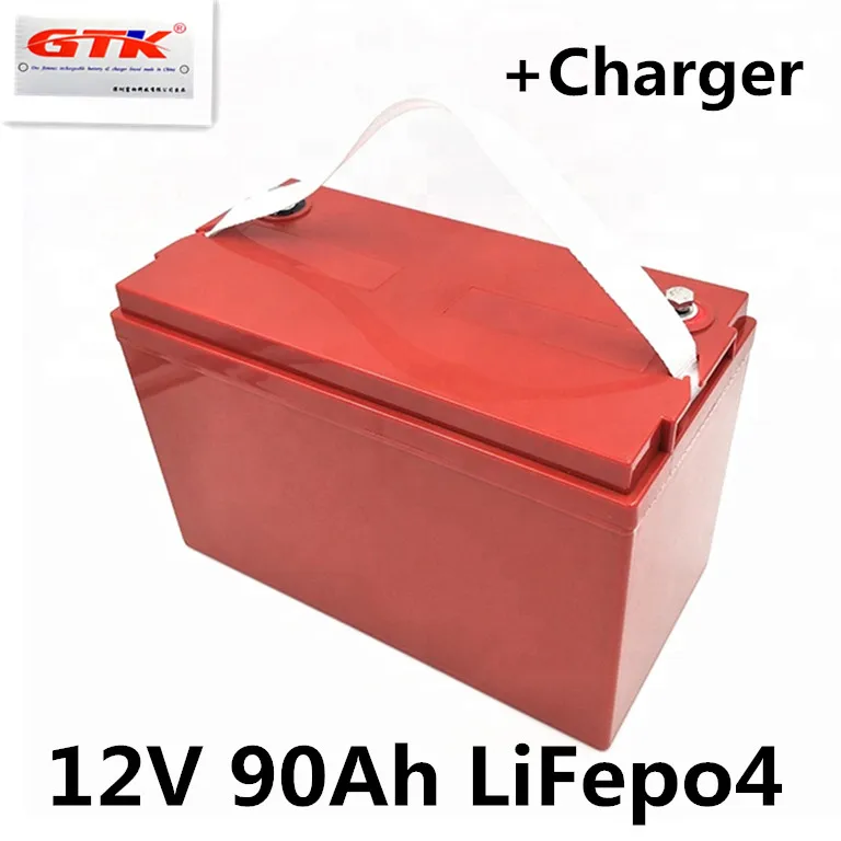 GTK lifepo4 аккумулятор 12 в 90 Ач Аккумулятор для гольф-мобиля EV UPS портативный
