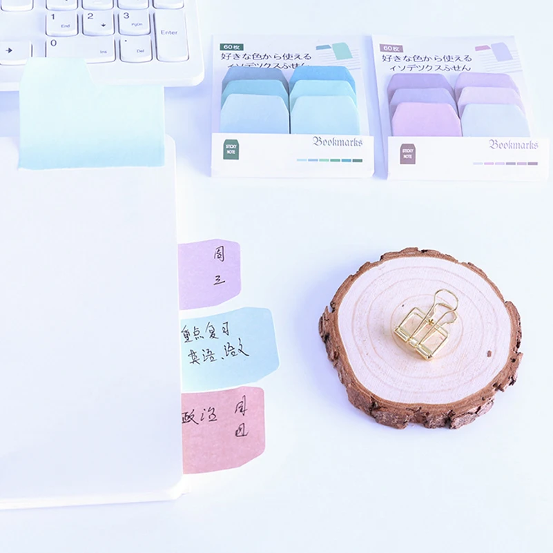 

1 Set Kawaii Memo Pads Sticky Notes Cute 60 Colorful Paper Post It Scrapbooking Stickers Office School Stationery Bookmark