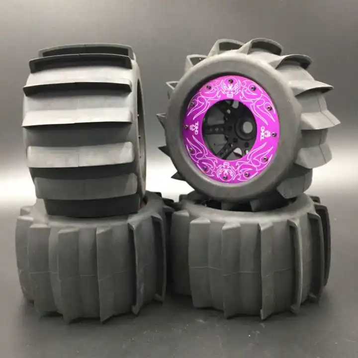 4PCS PP 1/8 RC колеса/шины/диски для HPI Savage Flux 5,9/4,6 jraxxas Summit Revo HSP 94762 TEAM REDCAT TR-MT8E V2 6S 4X4 RC monster - Цвет: 4PCS PP