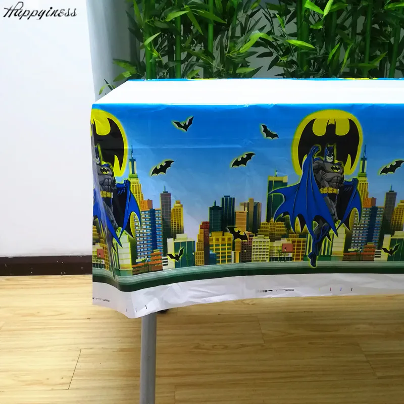 1pcs/lot batman tablecloths kids birthday party supplies table cover happy | Дом и сад