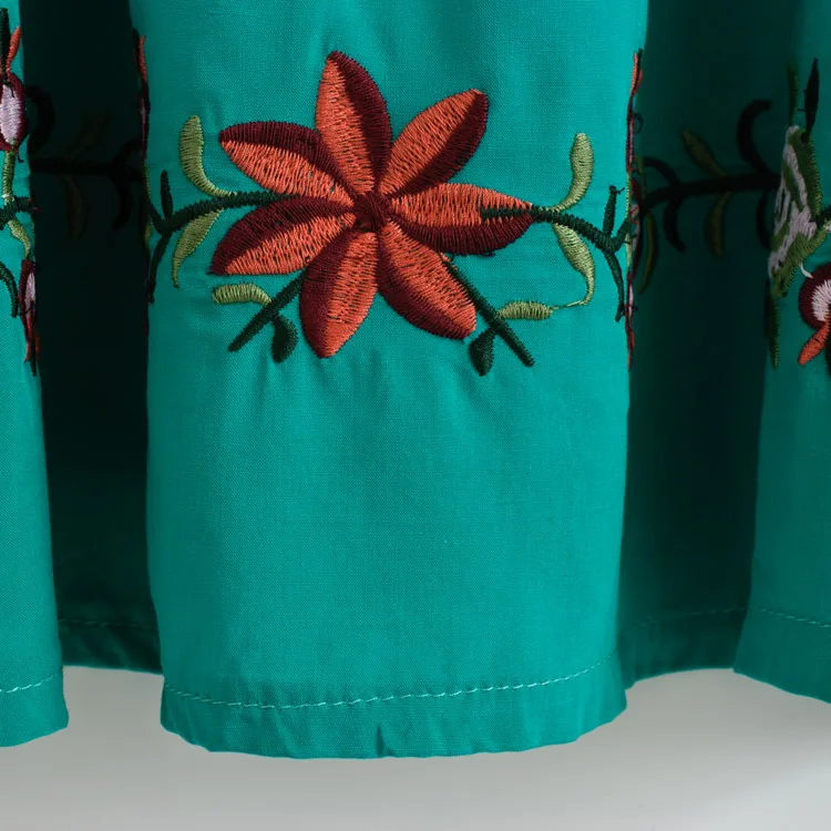 Новинка Горячая Распродажа винтажная 70s m эксиканская Этническая Цветочная вышивка Хиппи Блузка Топы Женская одежда Vestidos Femme s m l размера плюс