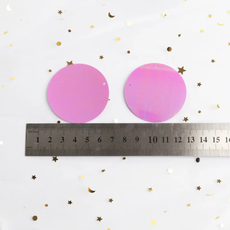 Большие круглые пайетки из ПВХ 50 мм | Дом и сад